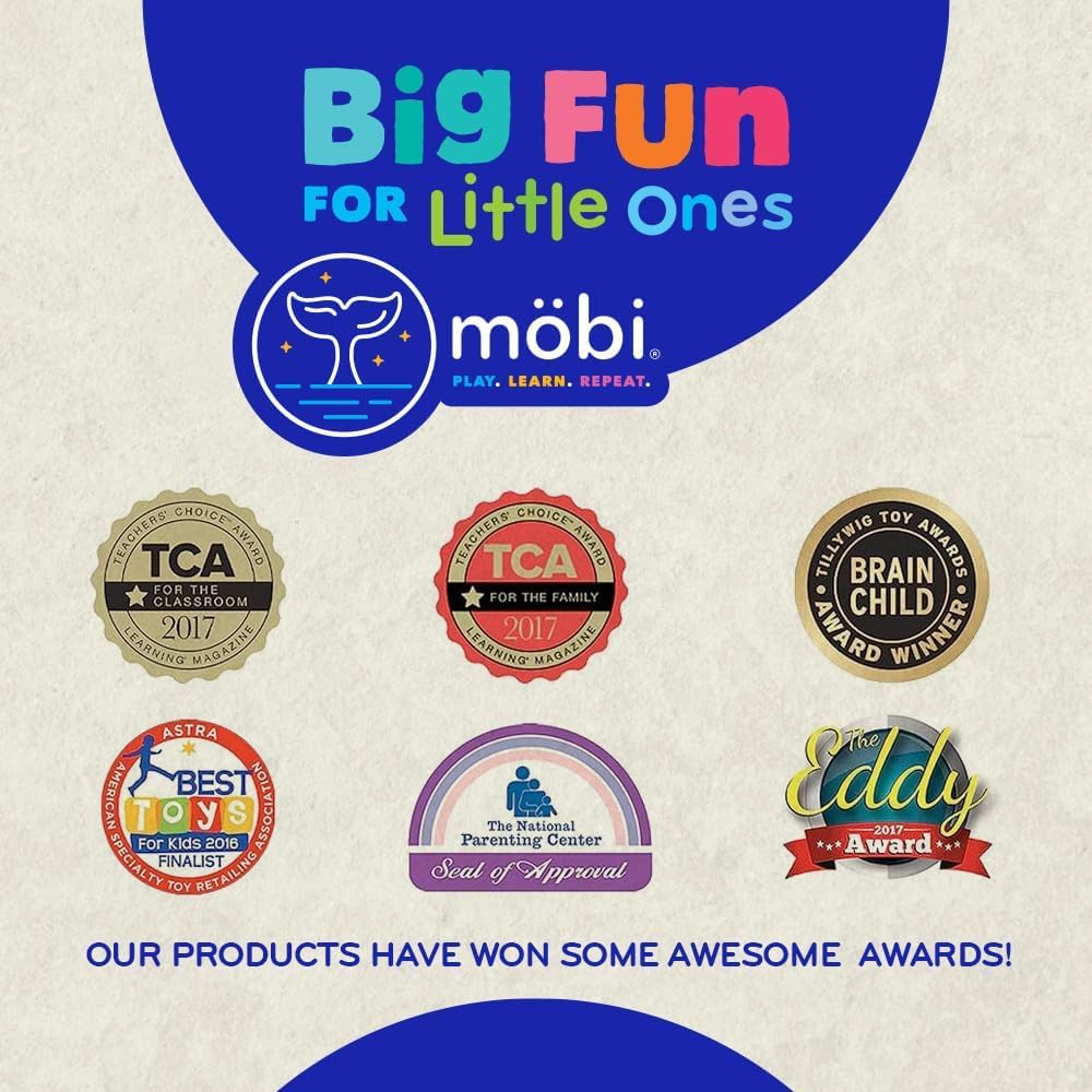 Mobi Zippee Activity Toy - Sensory Activities for Toddlers and Kids, BPA-Free and Food Grade Silicone, Montessori Learning Games for Ages +1 (Mintee)
