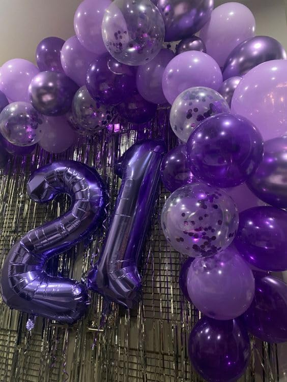 Purple Number 18 Balloon - 40 Inch 18th Birthday Decoration for Girls & Boys Party Supplies