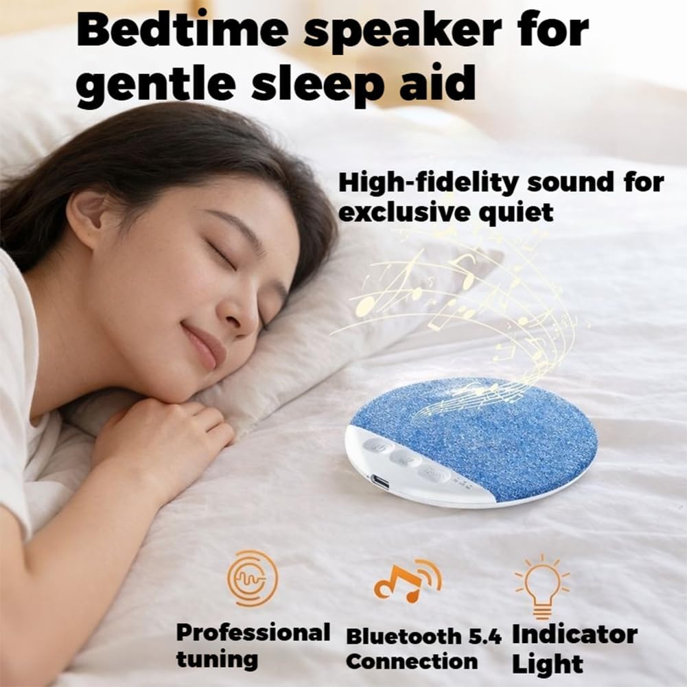5.4 (Pink*1) Bluetooth Pillow Speaker for Sleeping, Under Pillow Speaker Bluetooth with White Noise, Ultra Slim