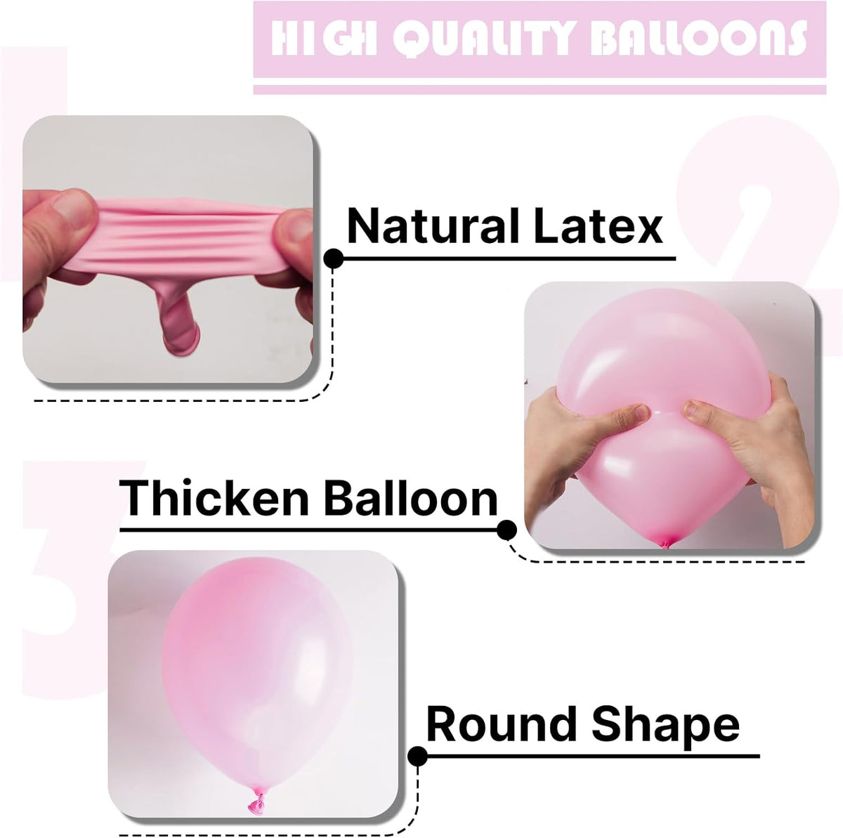 PartyWoo Light Pink Balloons - 140-Piece Pastel Balloon Arch Kit for Baby Showers & Birthdays | Various Sizes