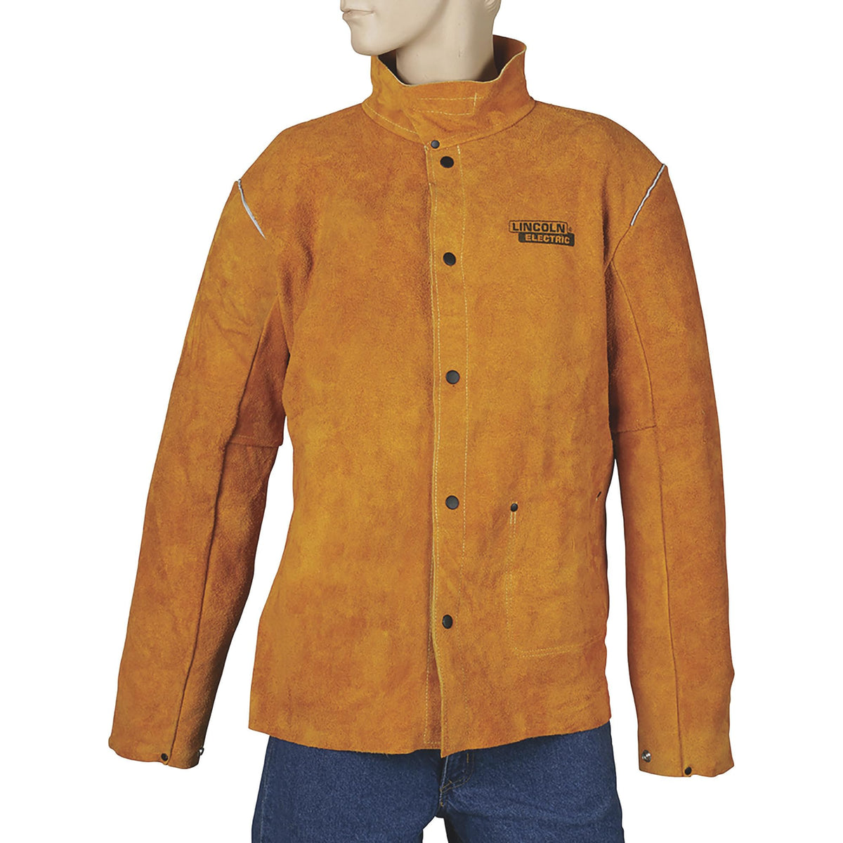 Lincoln Electric KH807XL Brown X-Large Flame-Resistant Heavy Duty Leather Welding Jacket