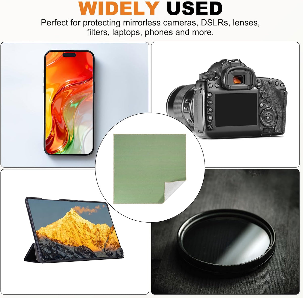 18" 18" PATIKIL x Camera Protective Wrap, Magic Self-Adhesive Cloth Anti-scratch Lens Pouches for Camera Lens DSLR