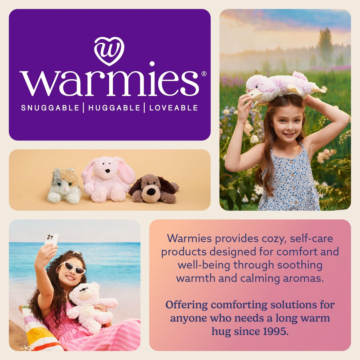 warmies Microwavable & Weighted Stuffed Animals, Sloth - Heated Stuffed Animal Plushie for Warmth & Comfort - Cute Soft Plush Toys for Boys, Girls, Babies & Toddlers