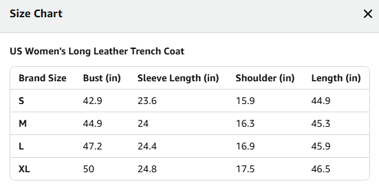xxxiticat Women's Leather Trench Coat Long Sleeve Open Front Motorcycle Lapel Belted Tie Long Black Faux Leather Jacket(BL,S)