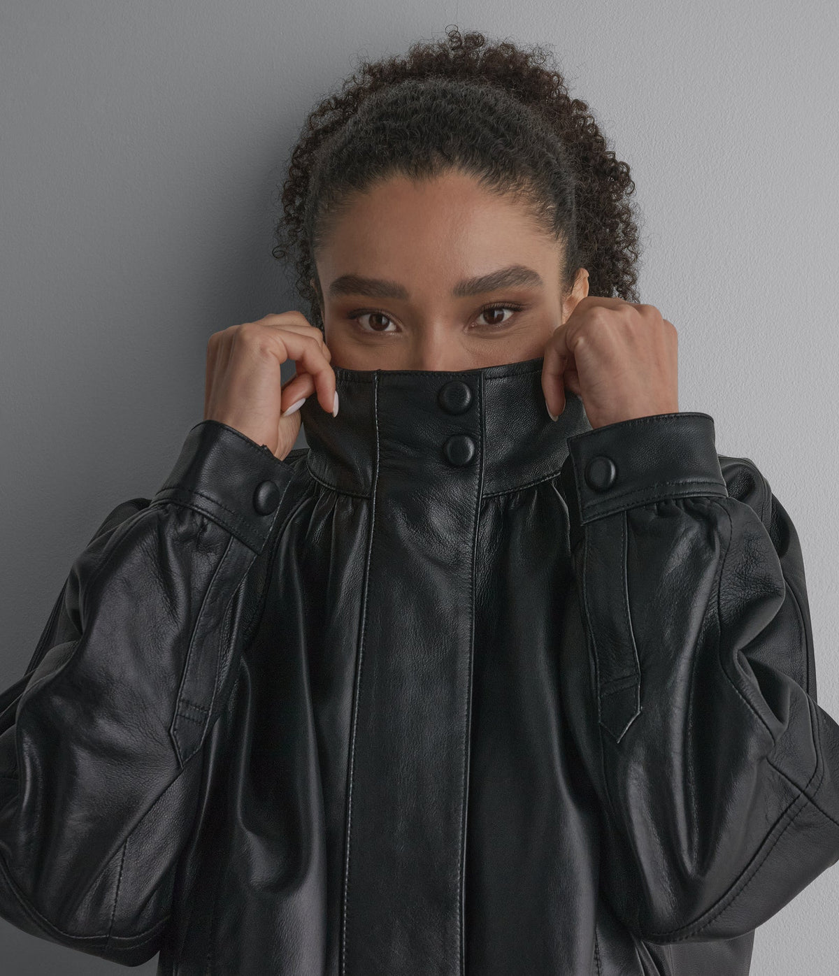 Allision Leather Anorak