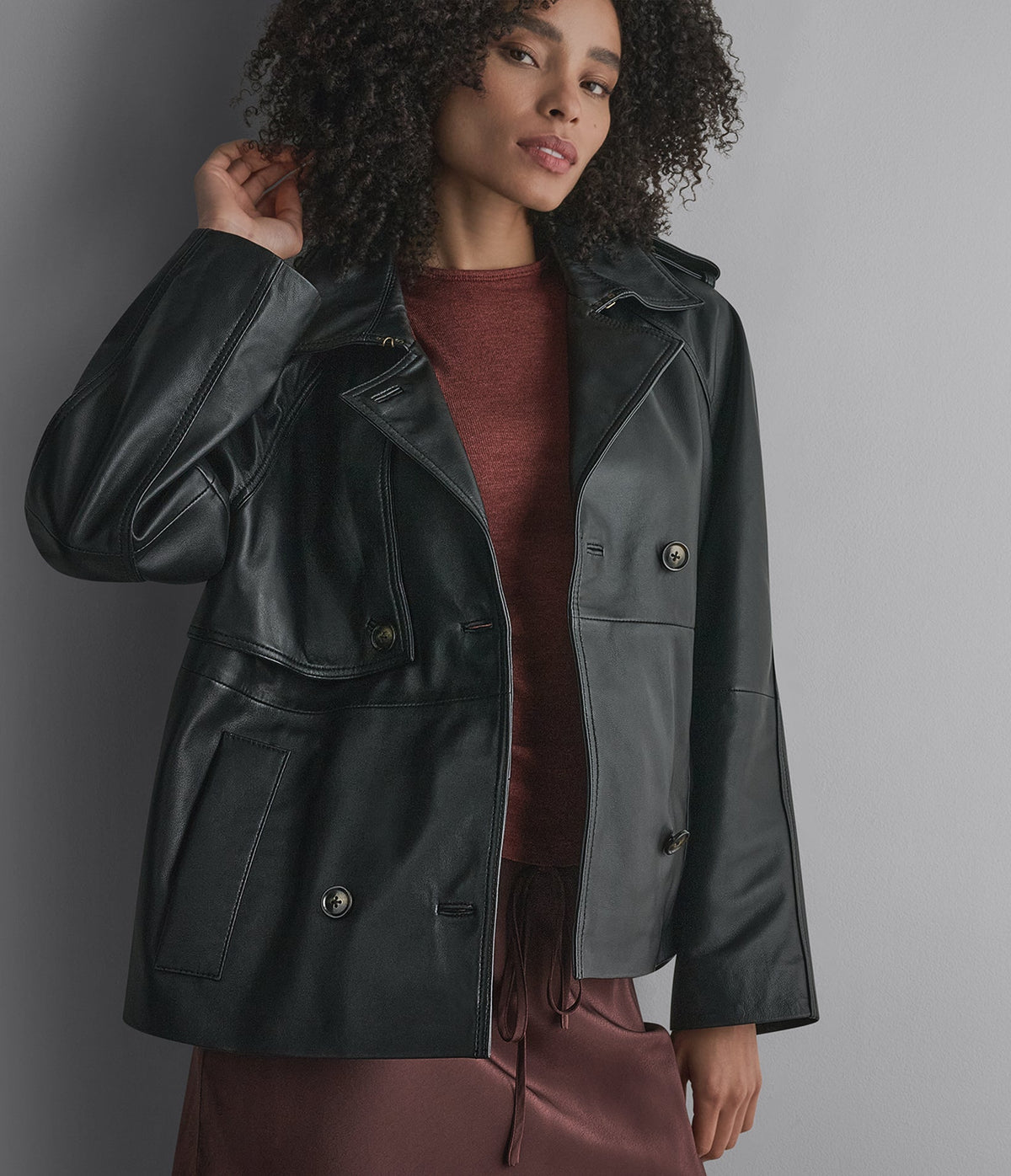 Teagan Cropped Short Trench Jacket