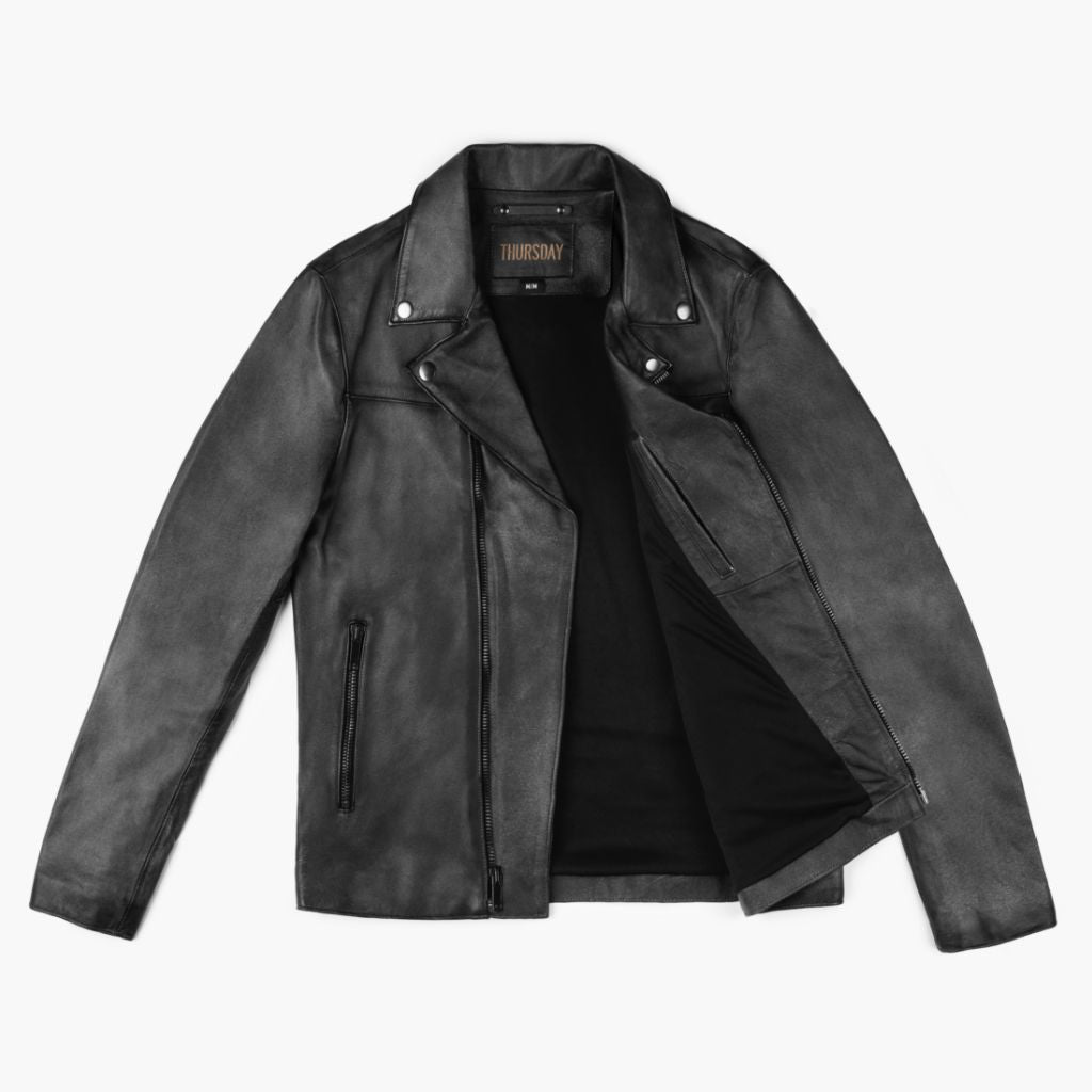 Sowachi [S] Motorcycle Jacket | Distressed Black