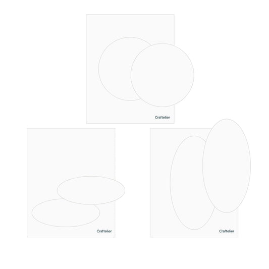 Craftelier - Embossing Diffuser Set | Dimensional Diffuser Templates for Sizzix Embossing Machine, Big Shot, Big Shot Plus, Big Shot Switch, Revolution | 3 Shapes for Cardmaking and DIY Crafts