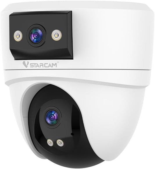 VSTARCAM 6MP 2.4G/5G 360 24/7 Dual Lens Indoor Security Camera Wireless, WiFi Dual-Band with PTZ & AI Auto Tracking