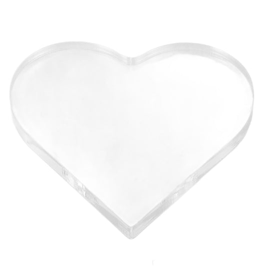HOLIDYOYO Clear Acrylic Heart Ornament Blanks 4.25X3.93In Transparent DIY Craft Boards for Home Decoration Art Projects and Personalized