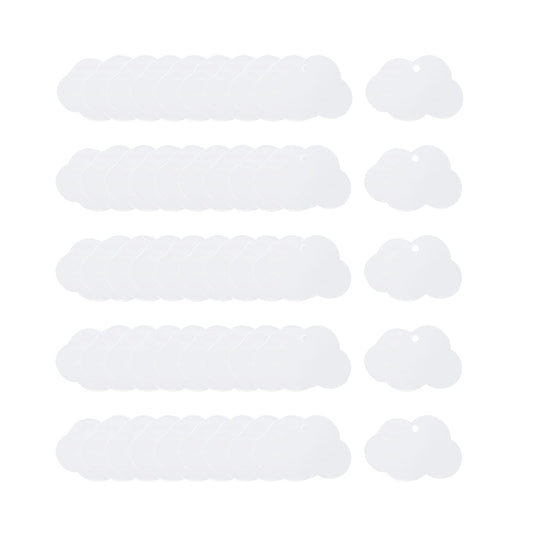 Pufguy Acrylic Ornament Round Blanks Keychain Cloud-Shaped Blanks Transparent Keychain Pendants Bulk For DIY Keychain Craft-50pcs
