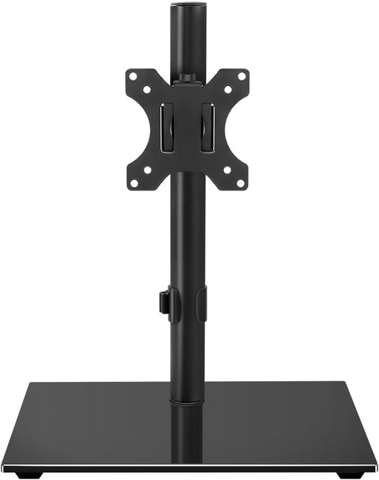 WKWKER 13-32inch 360 Universal TV Stand Table Top fits Swivel Height Adjustable TV Stand with Mount Base with Tempered