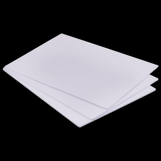 BENECREAT 3 Pcs White PVC Sheet, 15.75x11.81 inches Poster Foam Board, Rigid Foam Sheets for Modeling, Props, Miniature Crafts, Art Projects, DIY Supplies, 5mm Thick