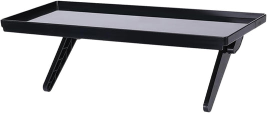 Wall-Mounted Black Monitor Shelf - Multifunctional Desktop Storage Rack