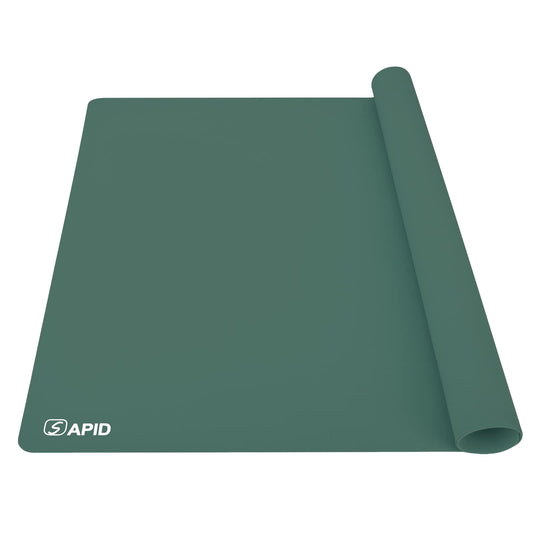 Sapid Extra Large Silicone Sheet for Crafts, Thick Silicone Jewelry Casting Mats, Nonstick Nonslip Silicon Mat for Epoxy Resin, Art Painting, Heat- Resistance Counter Mat (20"×27.9", Dark Green)