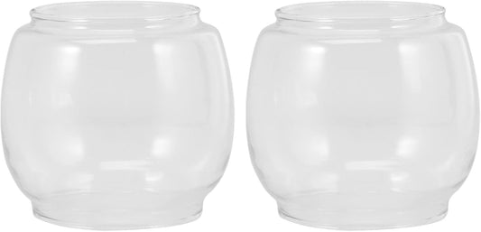 Uonlytech Oil Lamp Shade Glass - Vintage Round Kerosene Lamp Cover | 2.36 Inch Clear Protector for Home & Outdoor Lighting