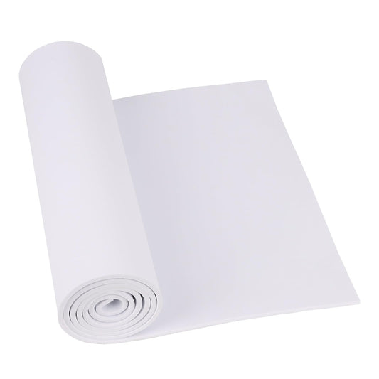 Do²ping White EVA Foam Sheet, 4mm Thick Foam Sheet for Cosplay, 59"x13.9" with High Density 86kg/m3 Eva Foam Roll for Art Craft Costume DIY Project (4mm White)