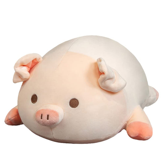 lannery Pig Stuffed Animal Hugging Pillow, Soft Fat Pig Plush Toy Gifts for Kids, Valentine, Christmas (Round Eyes, 23.6")