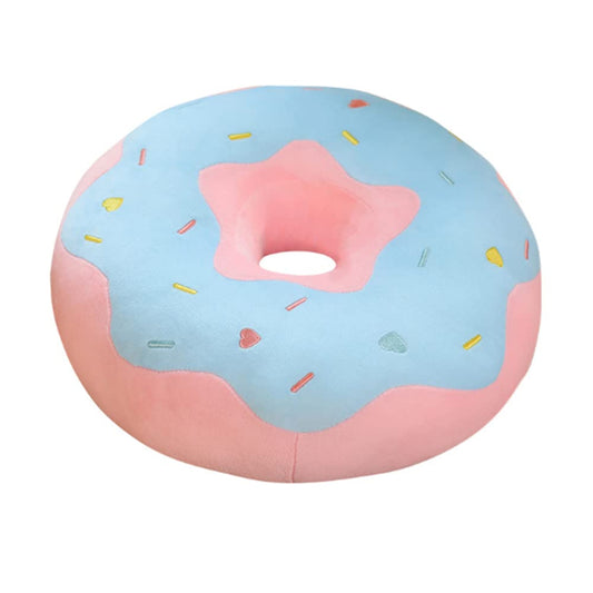 YUDONG Round Donut Pillow 16 Inches Soft Plush Funny Food Stuffed Decor Seat Pad Cushion for Couch Chair Floor Sofa (Blue Pink)