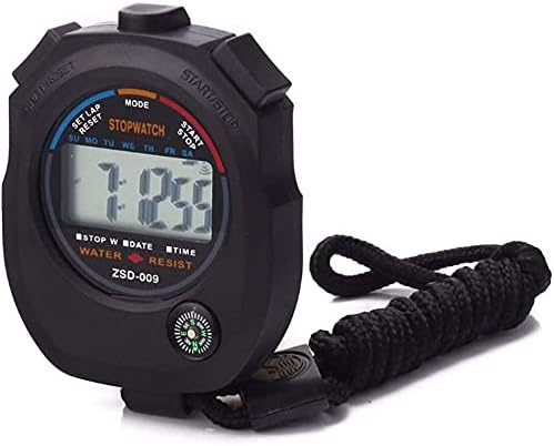 Multi-Function Electronic Digital Sport Stopwatch Timer, Large Display with Date Time and Alarm Function,Suitable for Sports Coaches Fitness Coaches and Referees (5pack)