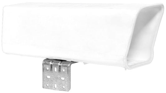 Steel City Plastic Newspaper Delivery Tube Box Receptacle & Mounting Bracket, White