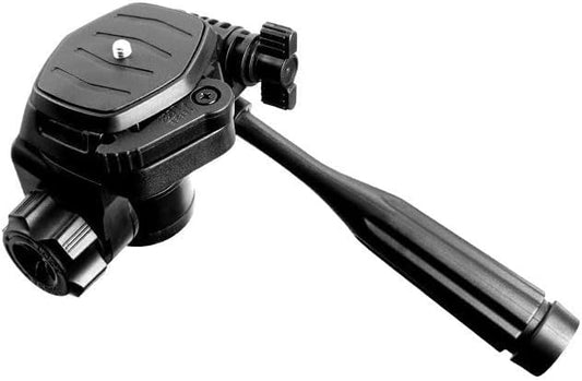 ThtRht 1/4'' Tripod Fluid Head Mount Panhead with Quick Release Plate Long Handle Pan/Tilt Head Phone Holder Adapter