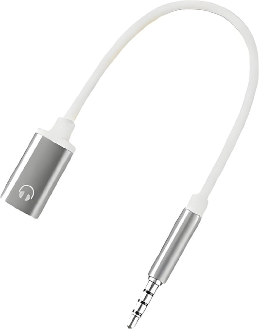 Tiosen 3.5mm MP3 Male to Type-C Female Audio Adapter Cable, White, Compatible with Smartphones, Players, Laptops