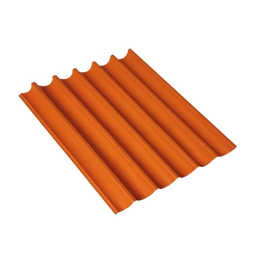 NovaGrid Board 2PCS 3D Acoustic Slat Wall Panels Circle Design Fluted Textured Panel for Interior Wall Decor 118"x6" (Orange)