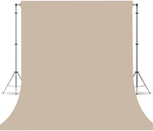 TERSUM 8FTx10FT Beige Photo Backdrop,Photo Booth Portrait Photography Backdrops,Studio Beige Backdrop for Photoshoot