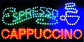 E-ONSALE Ultra Bright LED Neon Light Animated Coffee Espresso Cappuccino Sign L45