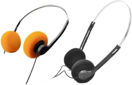 WLngtv 2 Cassette Pcs Retro On Ear Headphones, Wired Stereo Headphones, Headphone, Lightweight Portable Headphone