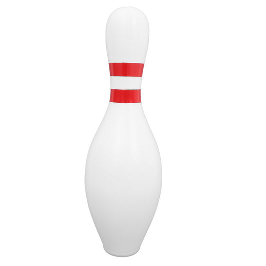 15 Inch Bowling Pin Piggy Bank for Kids, Large White Plastic Money Saving Jar, Unbreakable Coin Holder for Sports Theme Room Decor & Birthday Souvenir