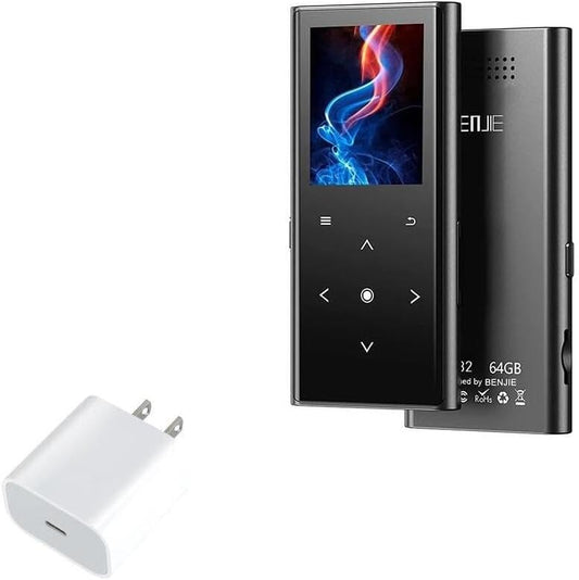 BoxWave MP3 B32 (30W), 30W Charger Compatible with Benjie Player - PD GAN miniCube Tiny PD GAN Type-C Wall Charger