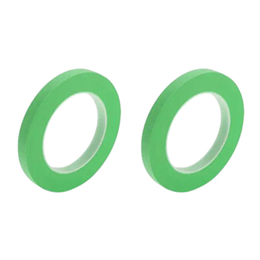 Edinstry 2pcs 0.5 Inch x 52.5 Yards Masking Tape, Easy Removal Painters Tape for Painting, Labeling & DIY Crafting, Crepe Paper, Medium Tack, Residue-Free, Green Decorative Tape