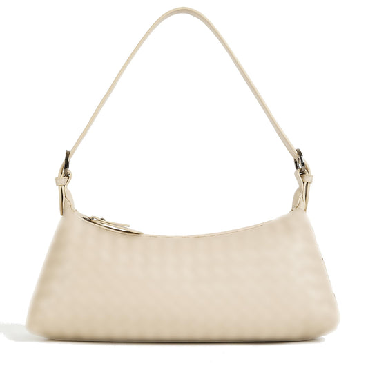 YLYYHH Shoulder Bags for Women, Woven Leather Crossbody Bag Small Purse Cute Hobo Tote Handbag Mini Clutch, White