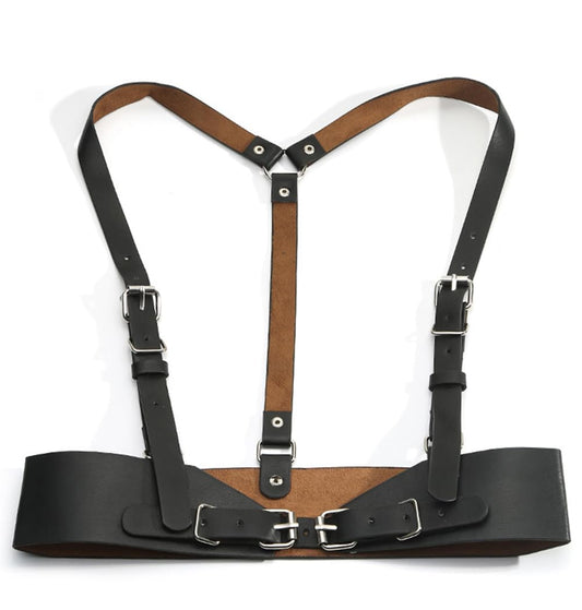 Block Garden Women Harness Belt Halloween Punk Waist Belt Body Chain Belts, Black L