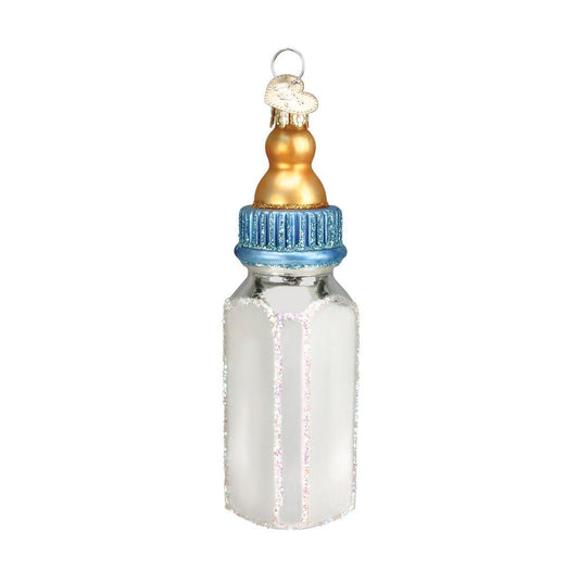 Old World Christmas Ornaments Boy Baby Bottle Glass Blown Ornaments for Christmas Tree