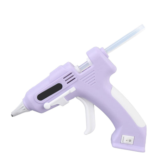 Cordless Hot Glue Gun Kit, High Temperature Mini Electric Hot Glue Kit with 10Pcs 7mm High Adhesion Sticks, Hot Melt Glue Tool for Home Repair, Arts & Crafts (Violet)