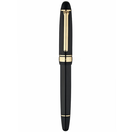 BEILUNER 319 Piano Black Lacquer Rollerball - Stunning Luxury Pen with 24K Gold, Heavy, Schneider Black Ink Refill, Best Gift Set for Men & Women, Professional, Executive Office, Fancy Classic Pens
