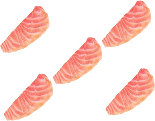 TOYANDONA Realistic Salmon Slice Model Lifelike Kitchen Decoration Prop for Home Supermarket and Restaurant Photography