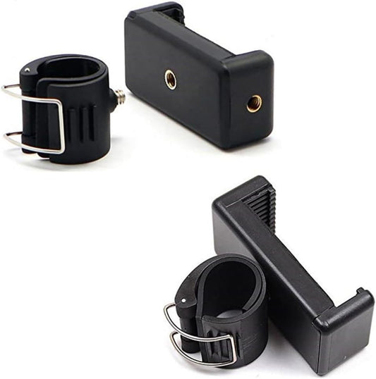 ThtRht 2 Pack 2nd Selfie Stick Mount Phone Holder Clip Clamp Pole Phone Mount for Gopro Extension Pole Selfie Stick