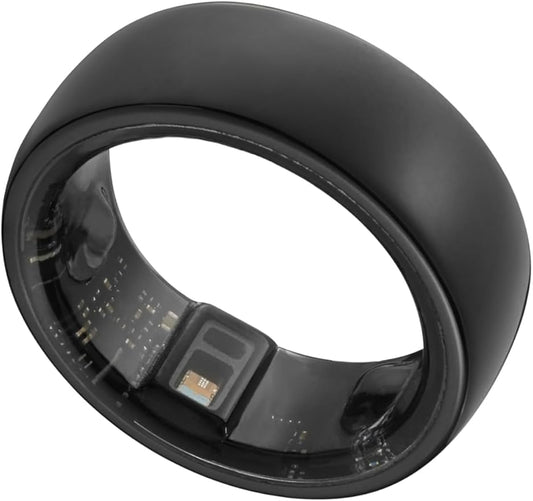 Smart Ring, Activity Trackers, Sleep Ring, Fitness Tracking, Stress Tracker, Heart Rate, Meditation, Temperature, Respiratory, No App Subscription, Women, Men, iOS, Android (Black, 8)