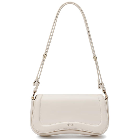 Keyli Shoulder Bag for Women mini Crossbody Purses Retro Classic Handbag Waterproof Vegan Leather Clutch Tote Hobo Purse Designer Bags with Adjustable Strap Beige