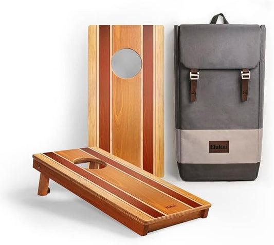 Elakai National Parks Series Premium Travel Cornhole Boards with Carry Case Backpack 1x2