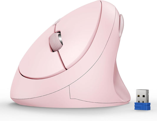 TECKNET 4800 5 6 2.4G Ergonomic Mouse, DPI Wireless Vertical Mouse, Adjustable DPI Levels, Buttons, Silent Wireless