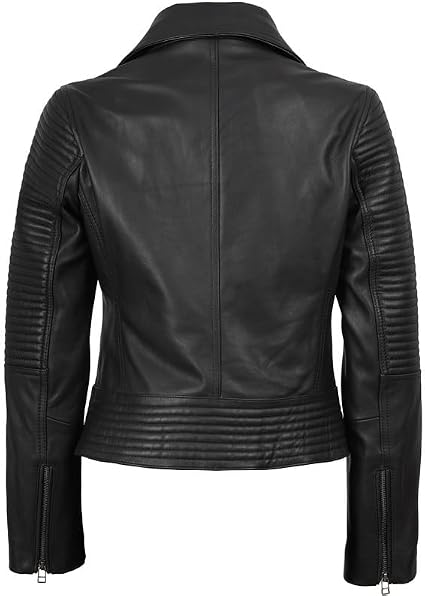Blingsoul Disc Women's Black Leather Jacket | [1301823] Gadot Black, M