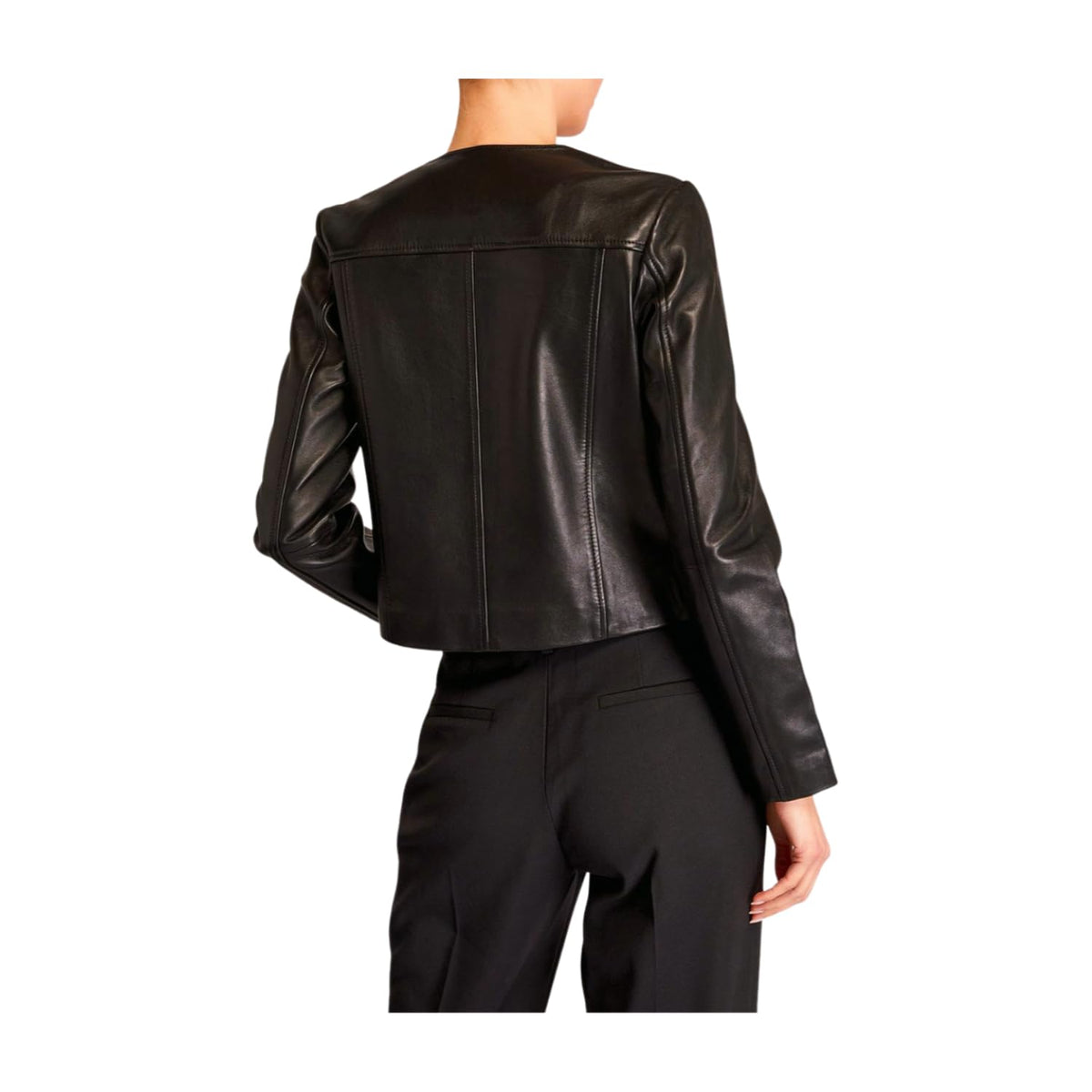 Captain Cory Black Women's Designer Leather Jacket 100% Real Lambskin, Button-Front, and Long Sleeves (XXX-Large)