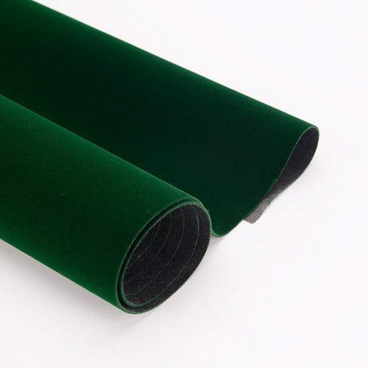Taogift Self Adhesive Green Velvet Flock Liner Sticker for Drawer Dresser Cabinets Jewlery Displays Backsplash Arts Crafts Decor (Green, 17.7x98 Inches)
