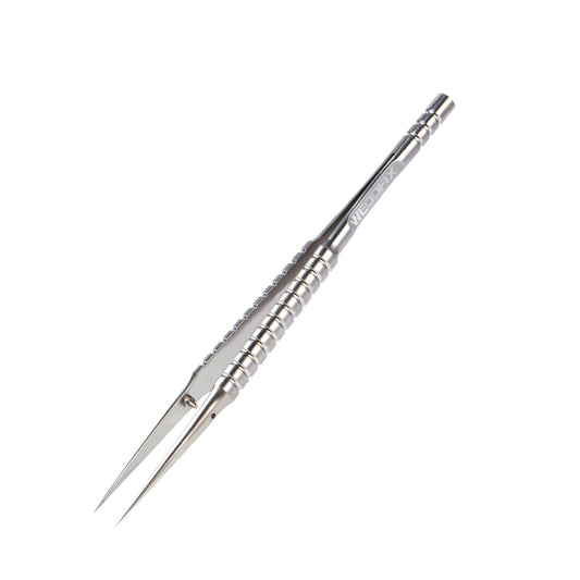WEDOFIX Precision Titanium Tweezers Silver with Fine Pointed Tips Non-magnetic Microscope Tweezers for Micro Soldering Work Watch Repair Electronics Maintenance Crafting
