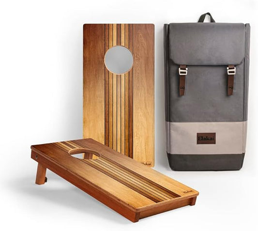 Elakai National Parks Series Premium Travel Cornhole Boards with Carry Case Backpack 1x2